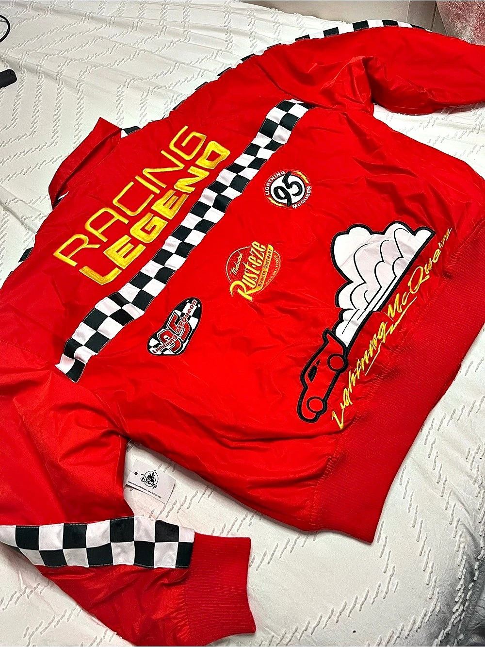 Disney Store Lightning McQueen Racing Legend Jacket for Women Racing Bomber